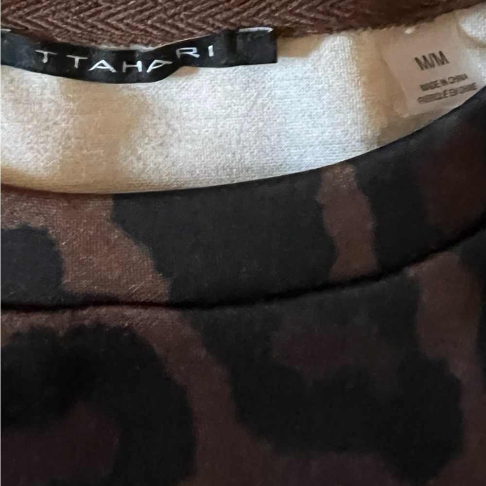 Tahari Leopard Print Scuba Sweatshirt - Picture 7 of 8